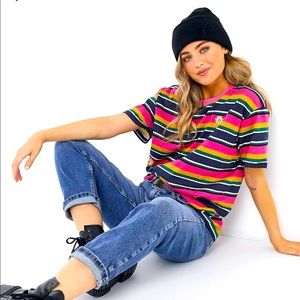 Daisy Street Retro Stripe T shirt